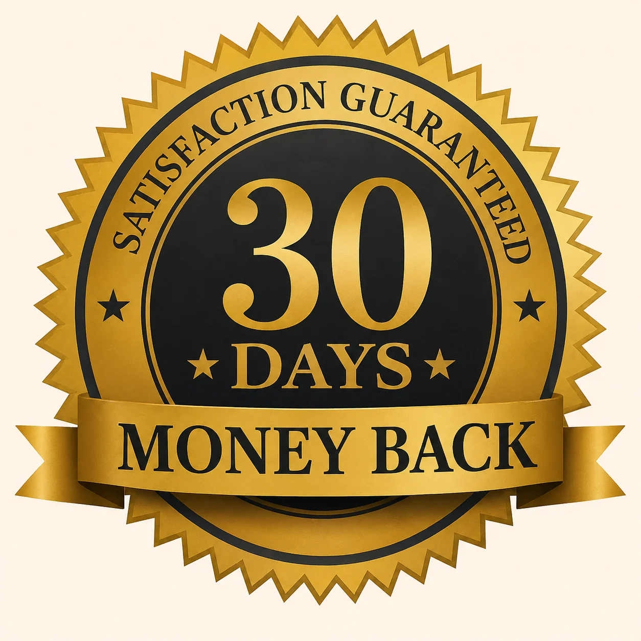 30 Days Satisfaction Guaranteed Money Back